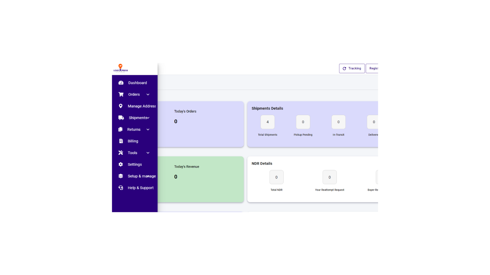 Dies ist die Dashboard-Ansicht, die Kunden dabei hilft, ihre Statistiken zu sehen