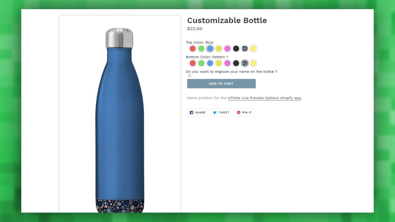 Store: Bottle demo product