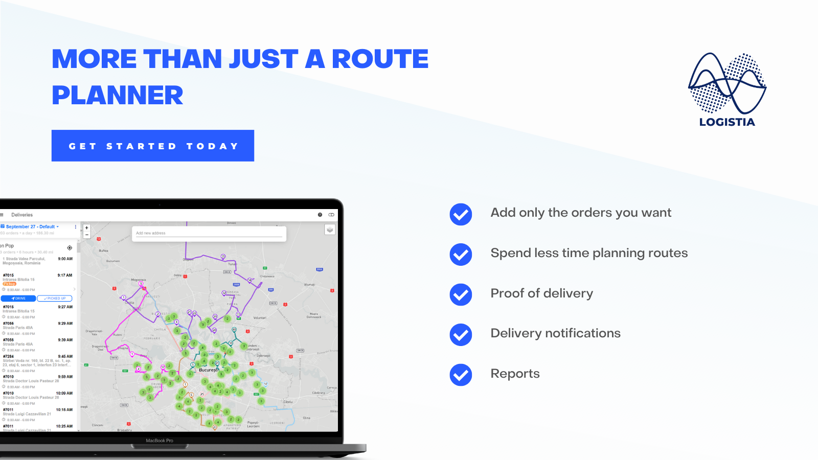 Logistia Route Planner Screenshot