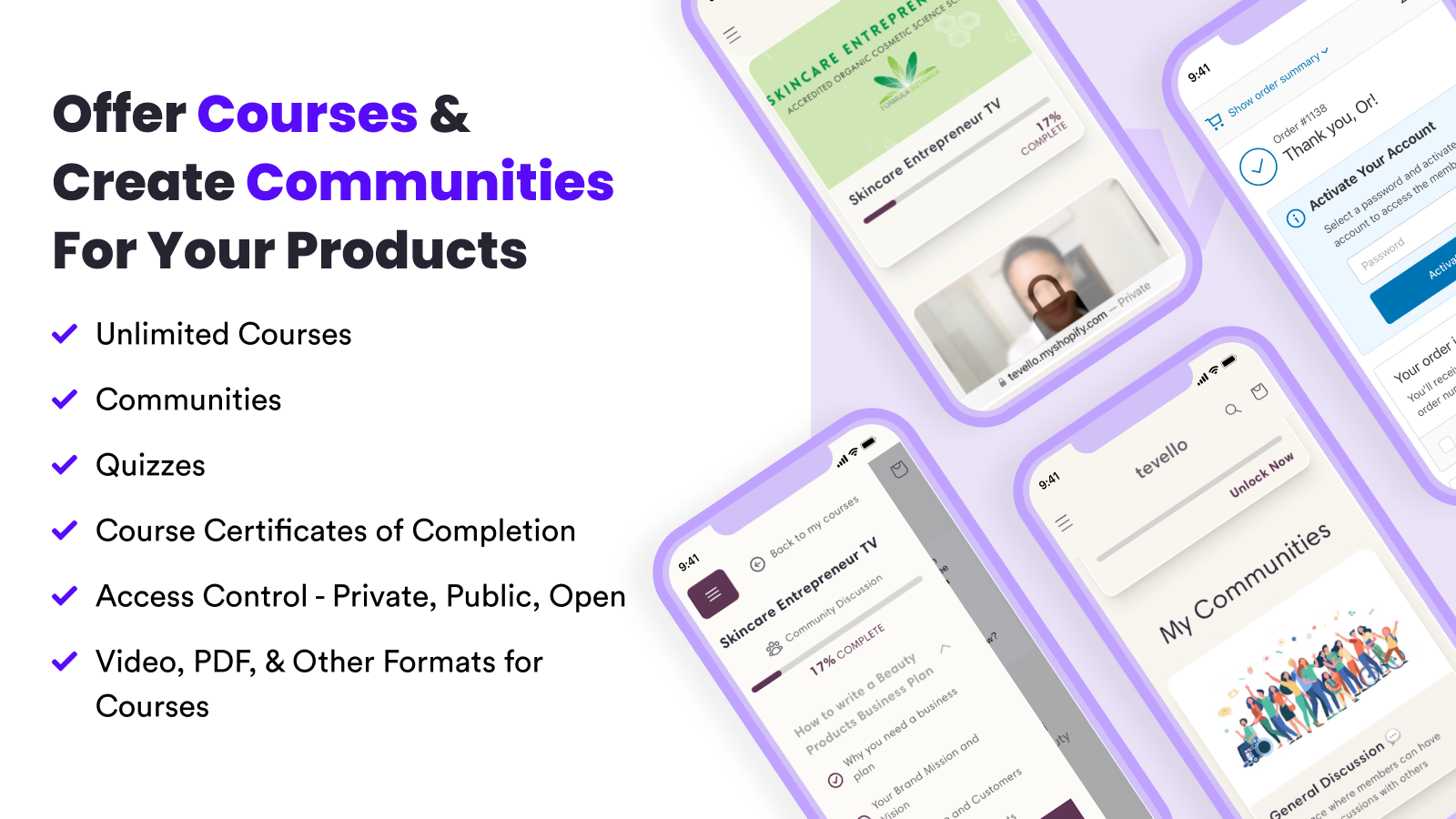 Offer Courses & Create Communities For Your Products