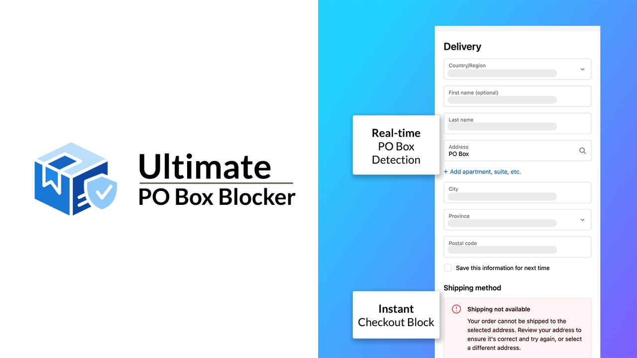 Ultimate PO Box Blocker em Destaque