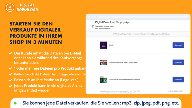 VERKAUF DIGITALER PRODUKTE