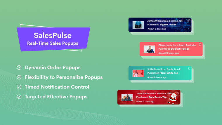 SalesPulse ‑ Sales Pop Up Screenshot