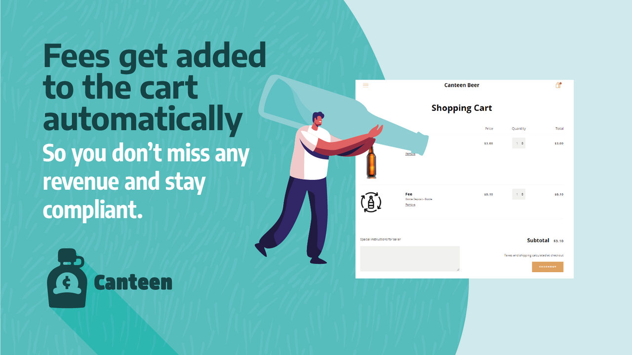 Adicione automaticamente taxas ao seu carrinho do Shopify