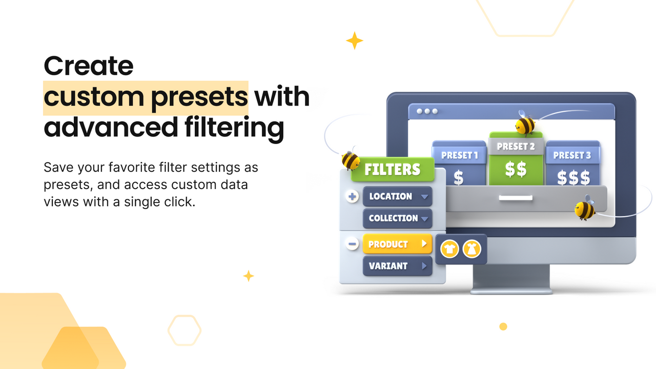 shopify aangepaste preset en filtering