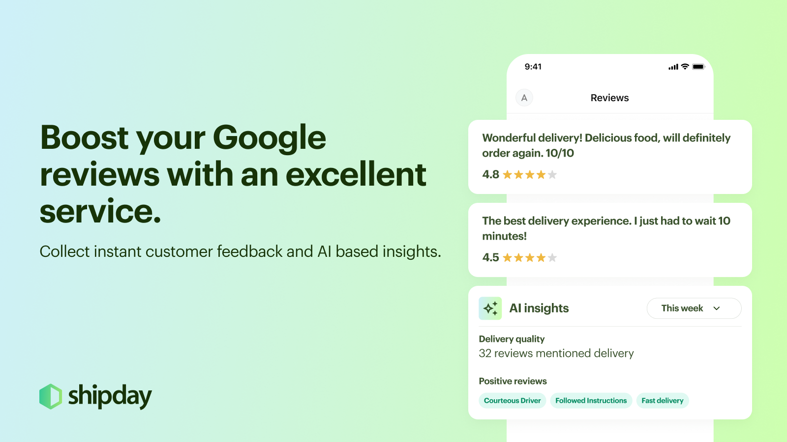 Boostez vos avis Google avec un excellent service.