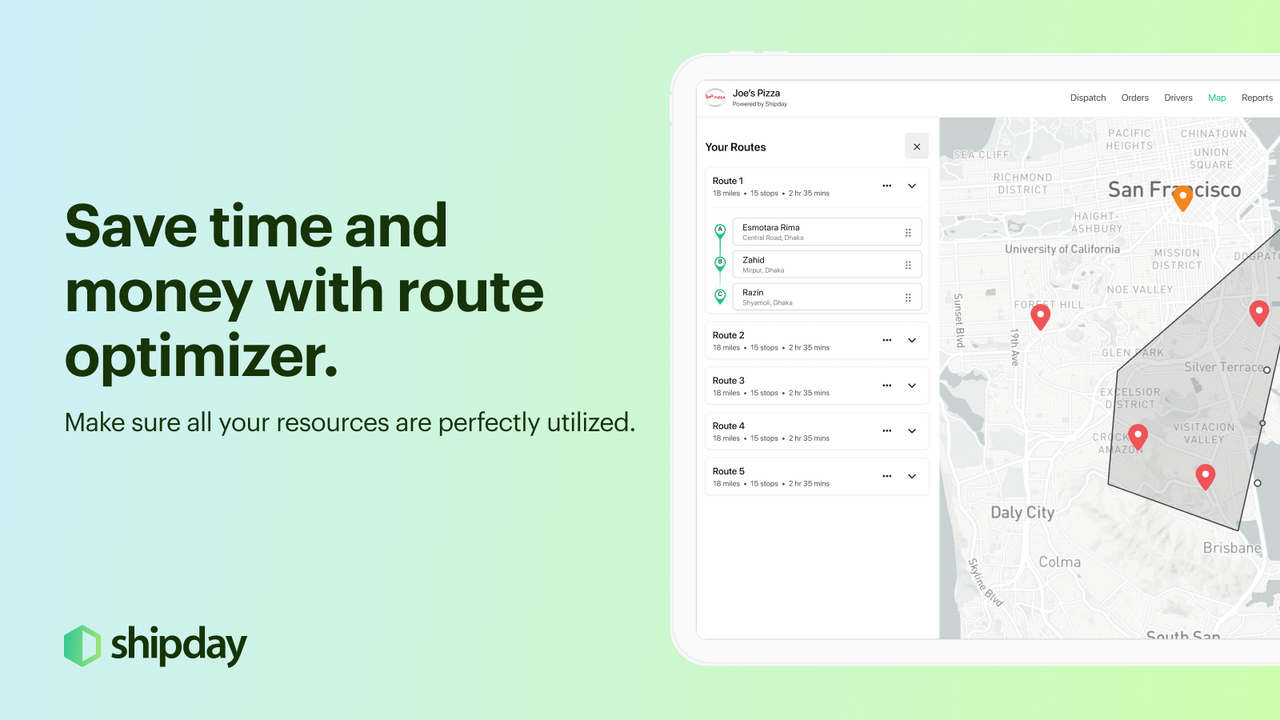 Save time and money with route optimizer.