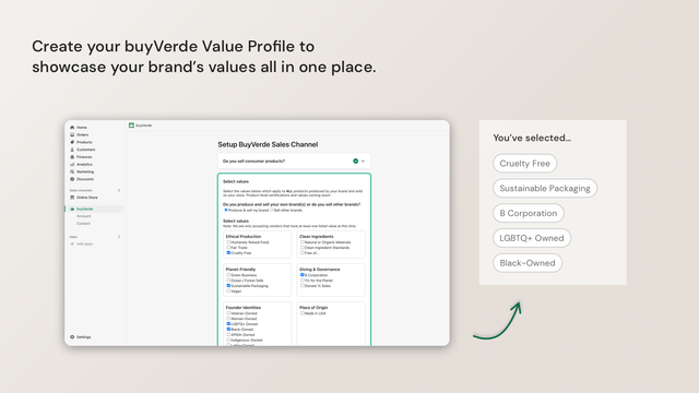Perfil de Valor com 6 categorias e espaço para informações adicionais