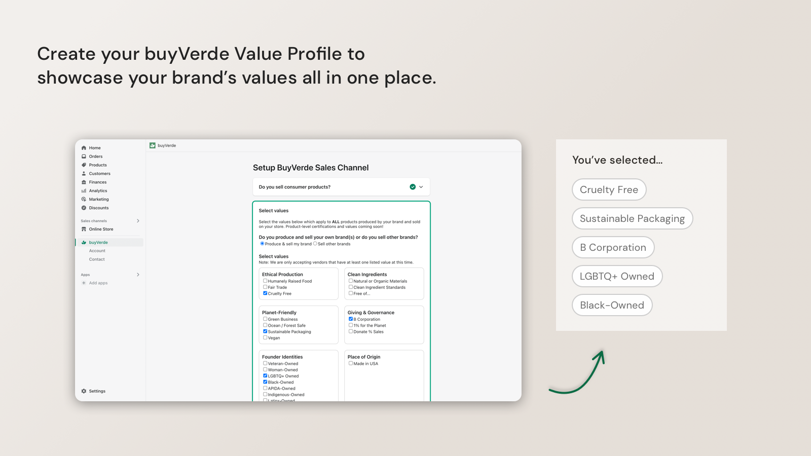 Profil de valeur avec 6 catégories et espace pour des informations supplémentaires