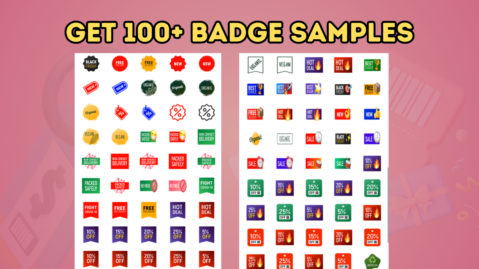 Tilføj tilbud og tillidsbadges på produktsider