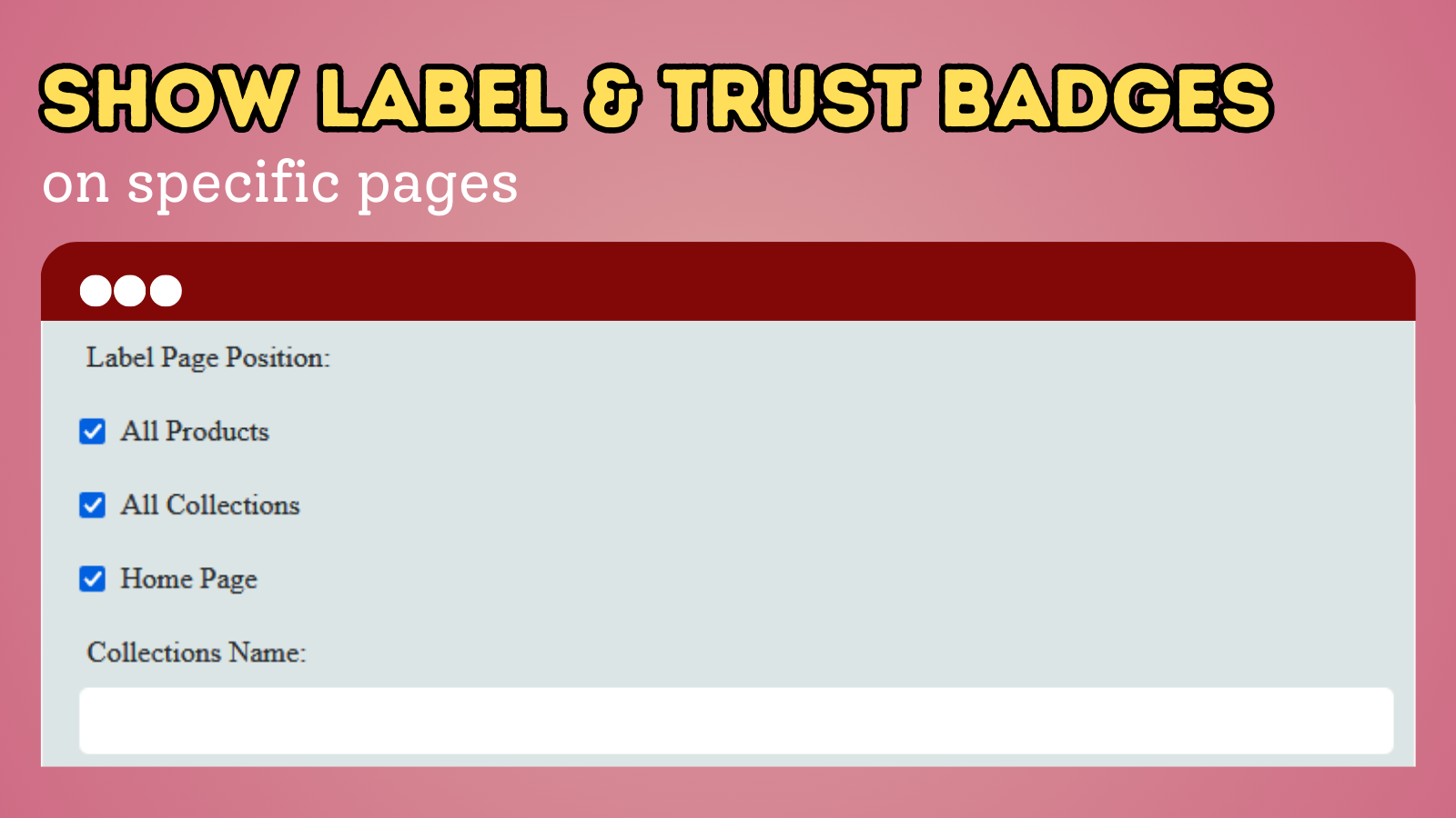 Customize show option on label & badges