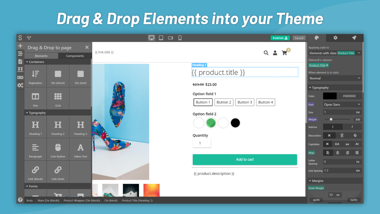 Drag & Drop Elements into your Theme