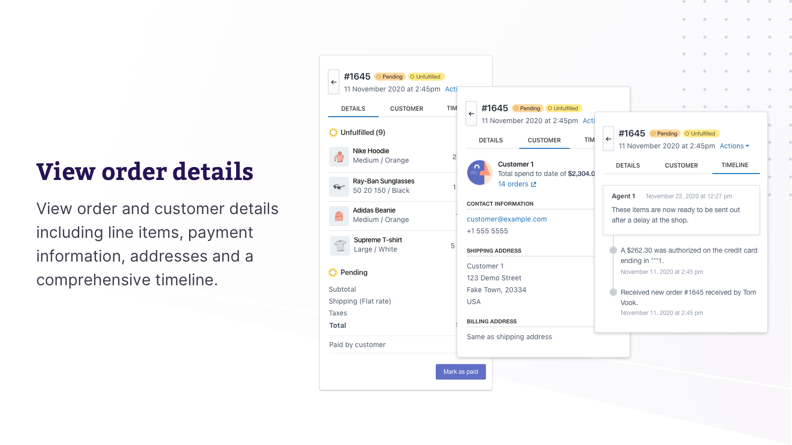 View order details within Zendesk