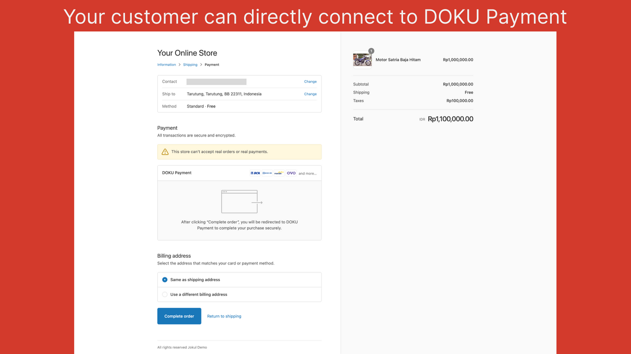 DOKU Payment no Shopify
