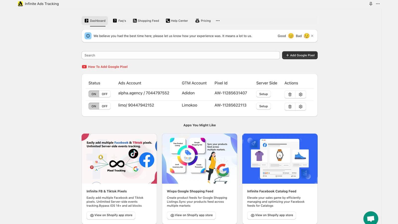 การติดตามการแปลงของ Google สำหรับ Shopify โดยใช้ตัวจัดการแท็ก