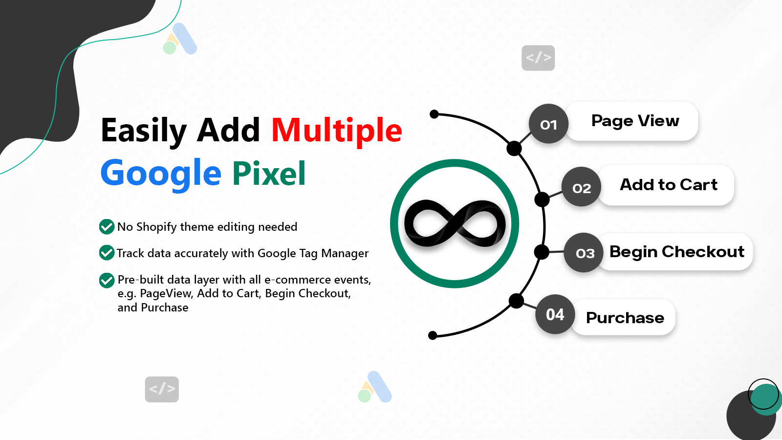 easily add multiple google pixel