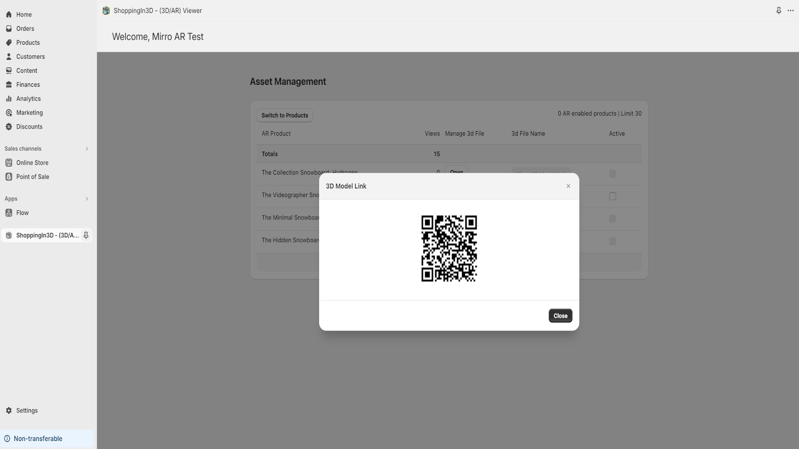 QR code link to your AR model