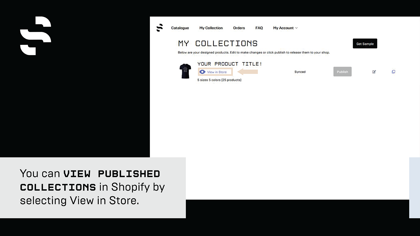 Veja coleções publicadas no Shopify