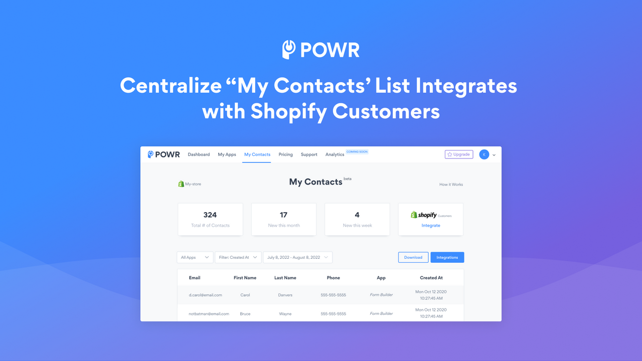 Sync My Contacts with Shopify Customers from Form