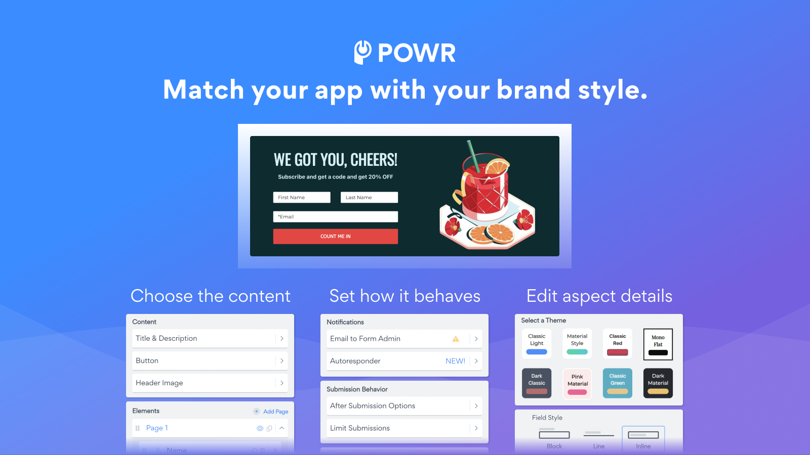 Matcha din app med din varumärkesstil