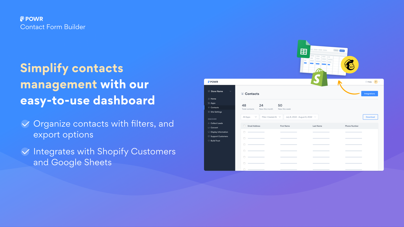 Simplify contact management with our easy-to-use dashboard