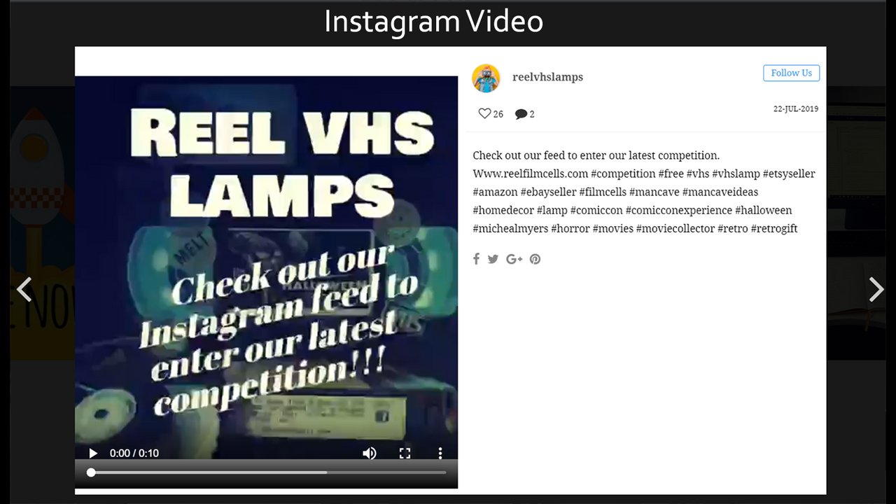 Vídeo do Feed do Instagram 