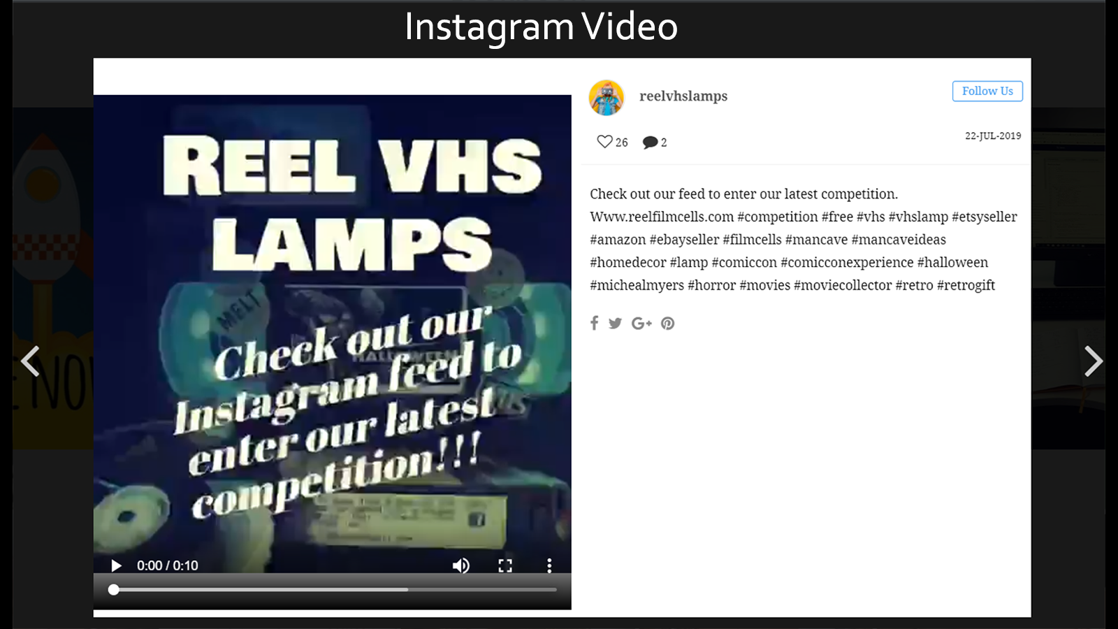 Video del Feed de Instagram 