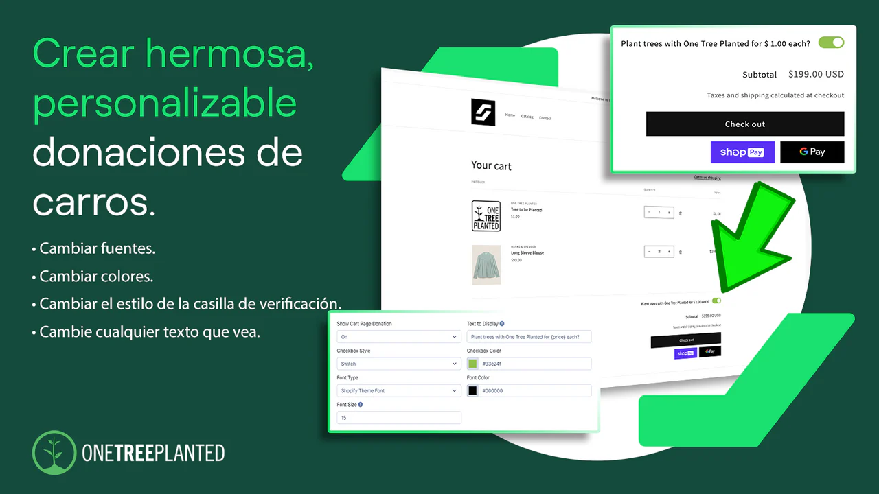 Editor fácil para personalizar la apariencia.