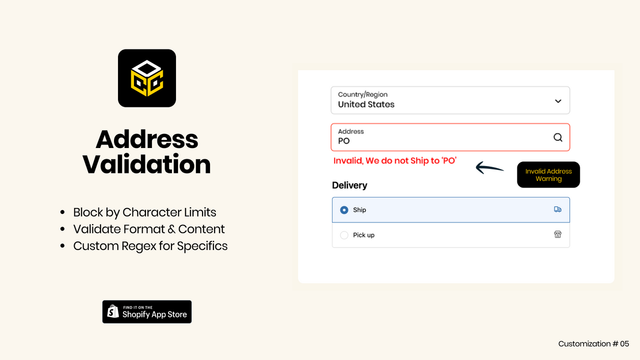 Kassa Adressvalidering - Dynamic Checkout Customizer