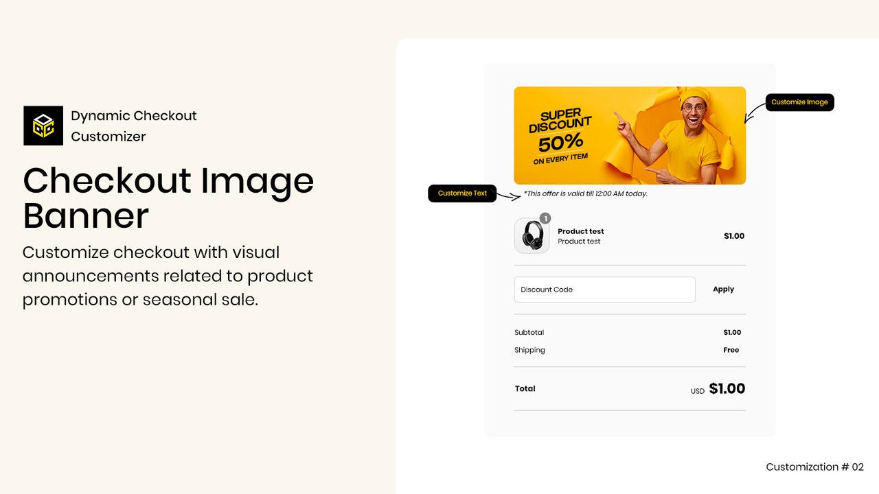 Checkout Image Banner - Dynamic Checkout Customizer