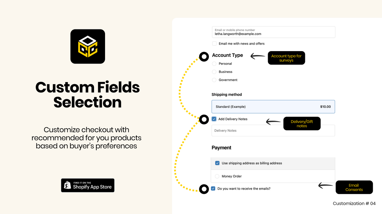Forms & Custom Checkout Fields - Dynamic Checkout Customizer