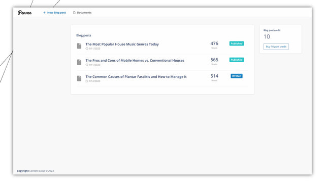 AI dashboard