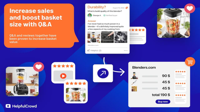 HelpfulCrowd recensioner med Q&A dubblar försäljningen och ökar korgstorleken