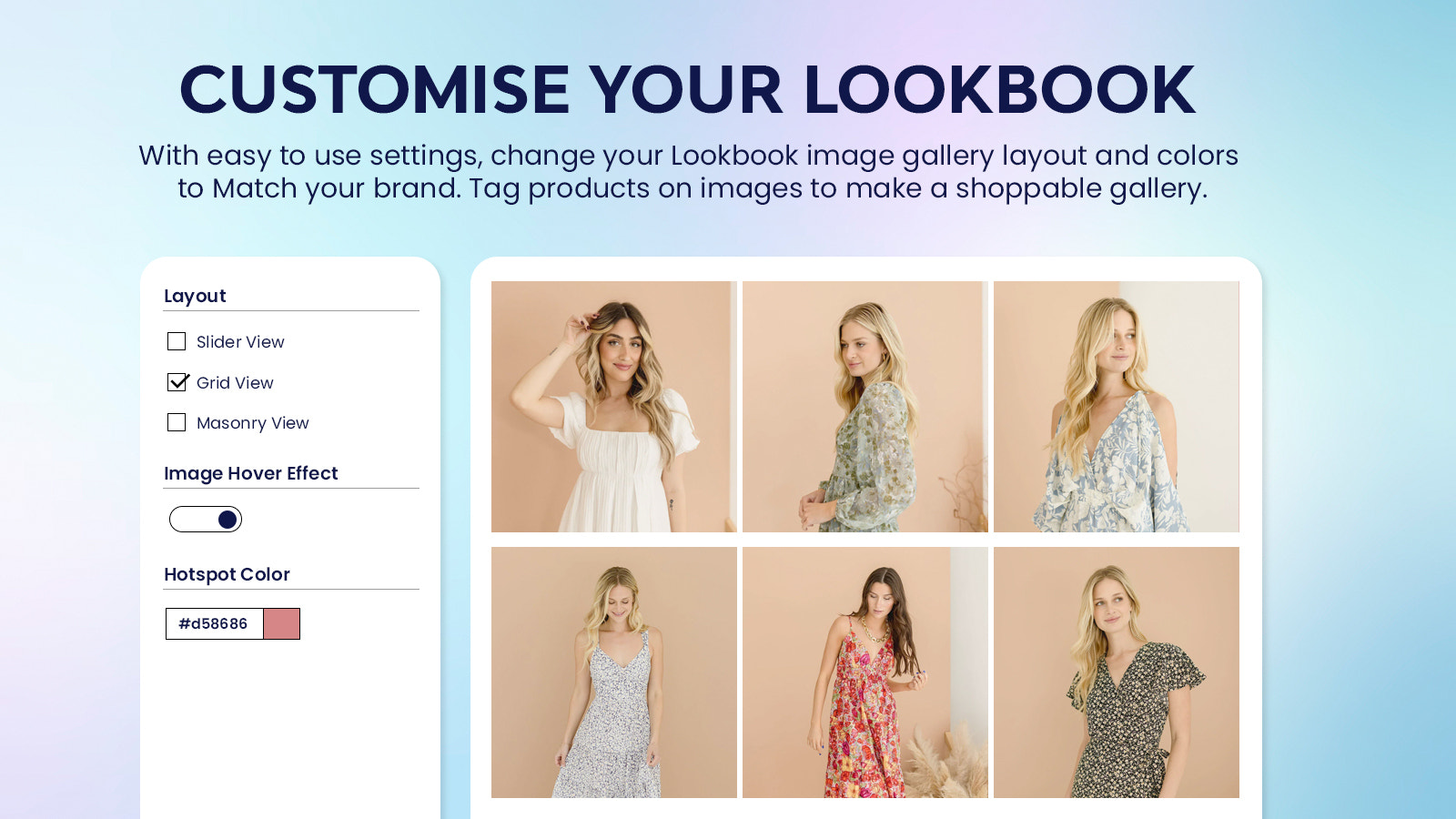 Personnaliser l'apparence du lookbook