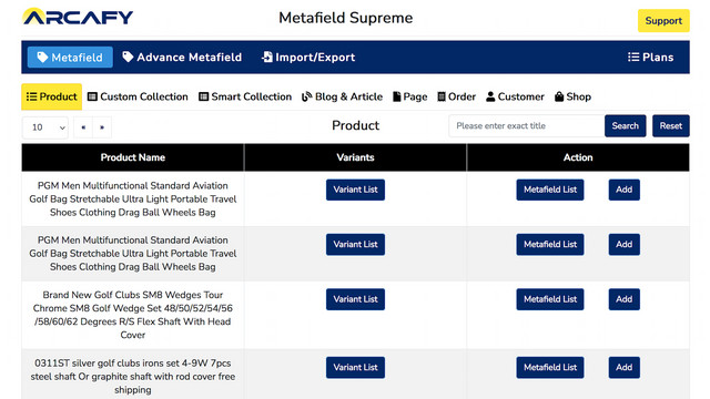 Metafield