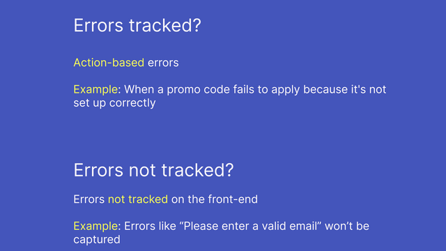 What does ErrorLog track and what ErrorLog dont track