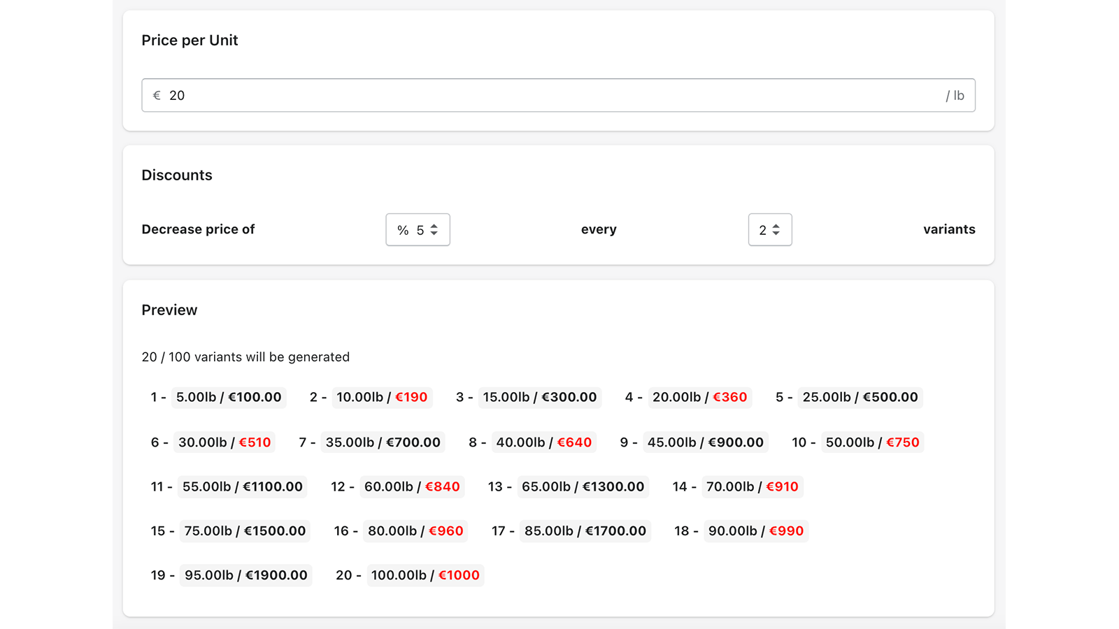 IzyUnit: Price Per Unit Screenshot