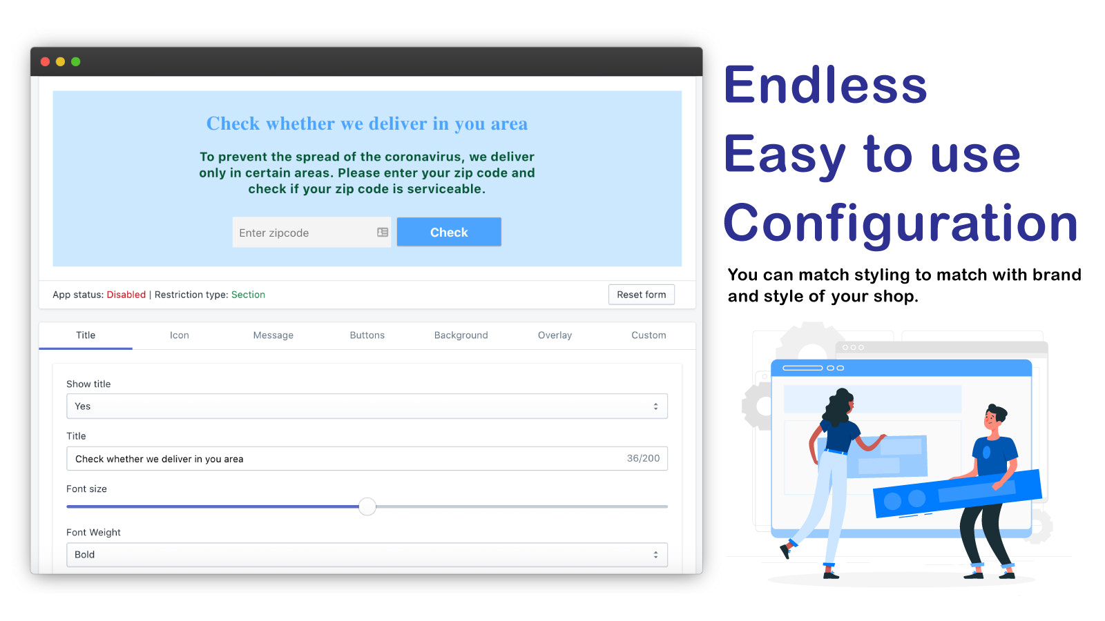 Configuración infinita para su validador.