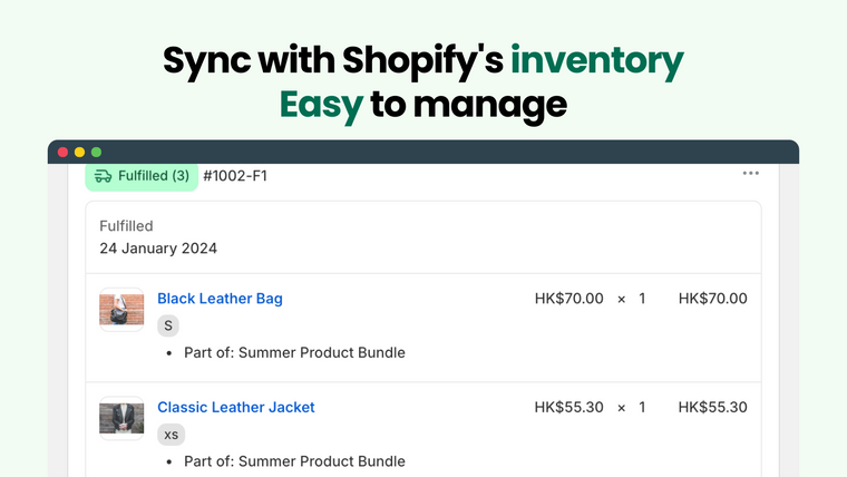 Product Bundles Screenshot