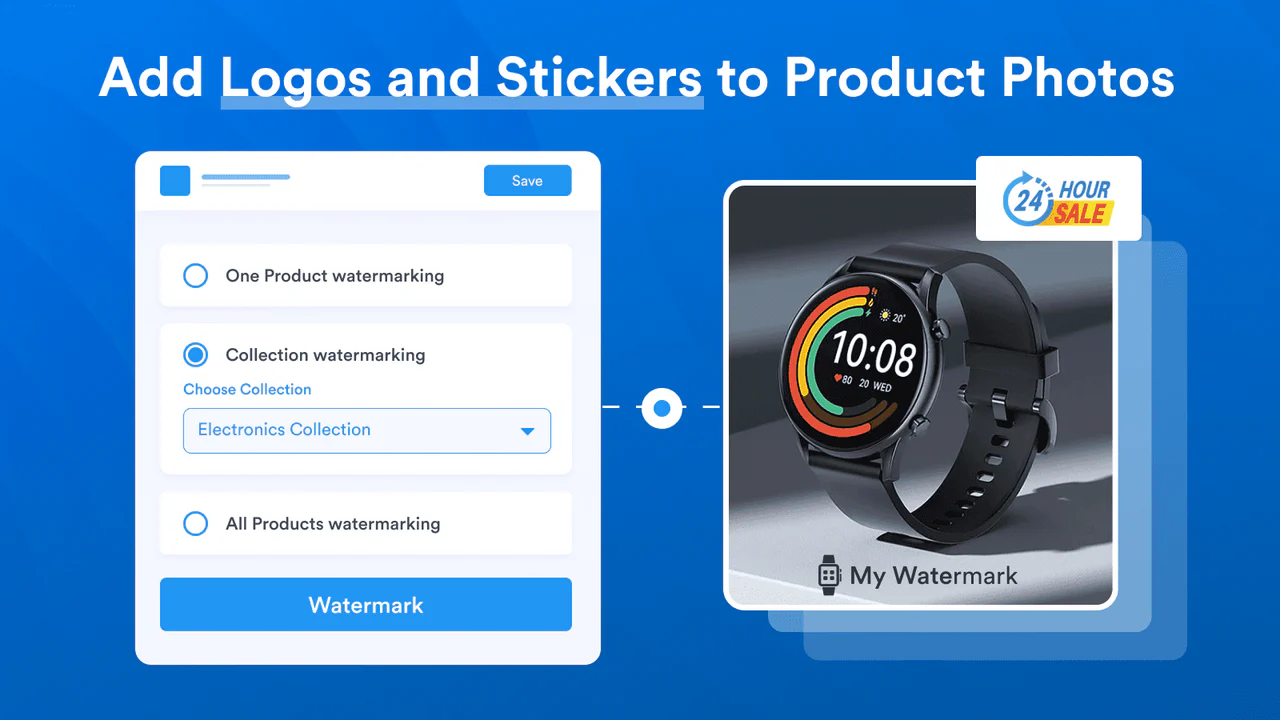 Voeg logo's en stickers toe aan uw productfoto's