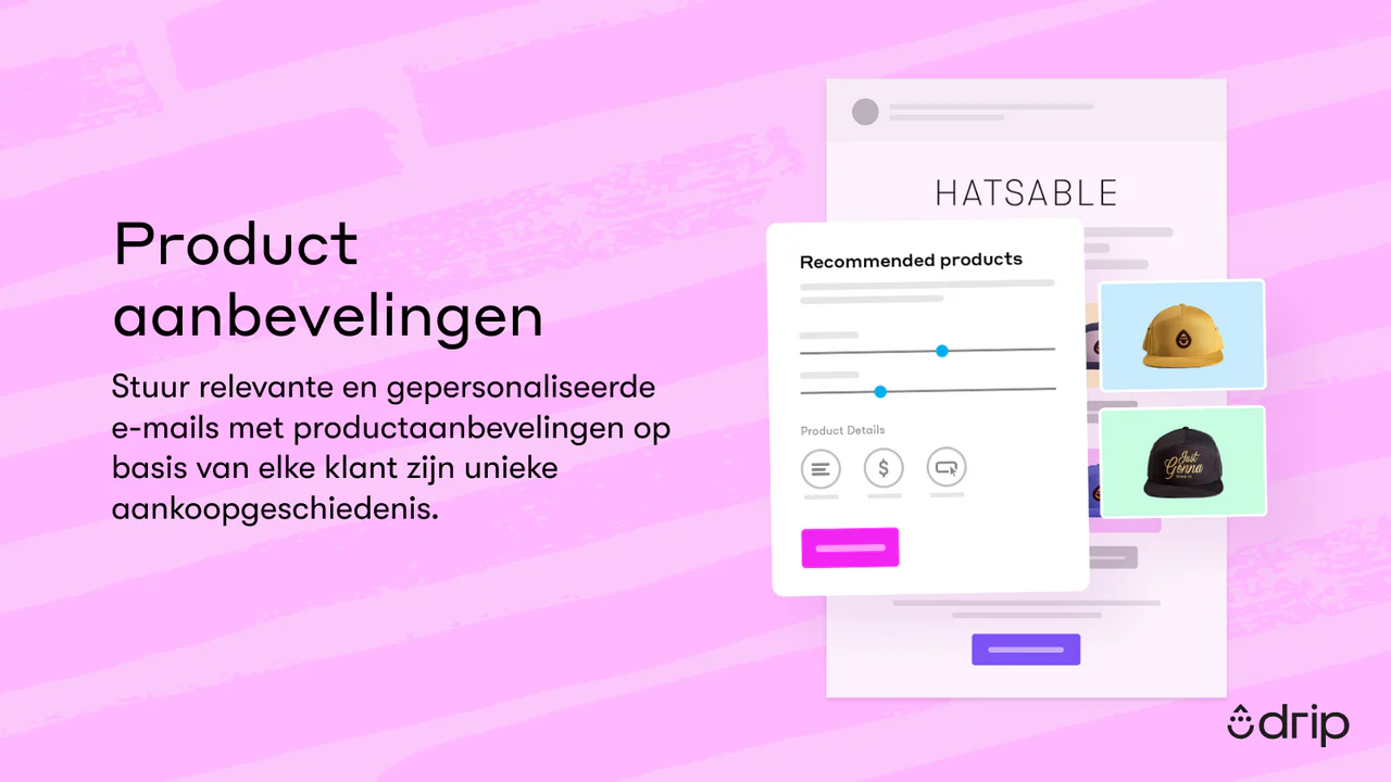 Goede e-mailmarketing met productaanbevelingen in elke e-mail