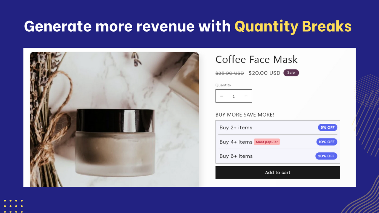 generate more revenue with quantity breaks