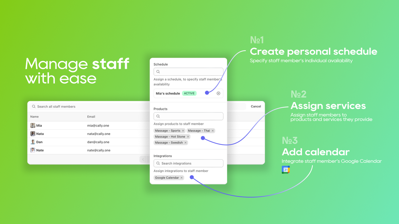 Manage staff with ease