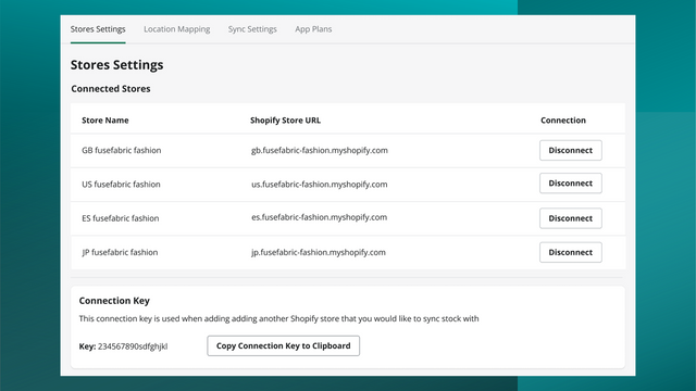 Sync inventory across multiple stores