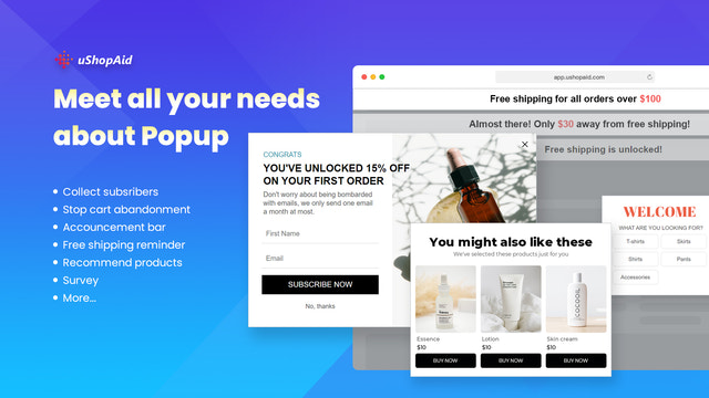 Meet all your needs about popup