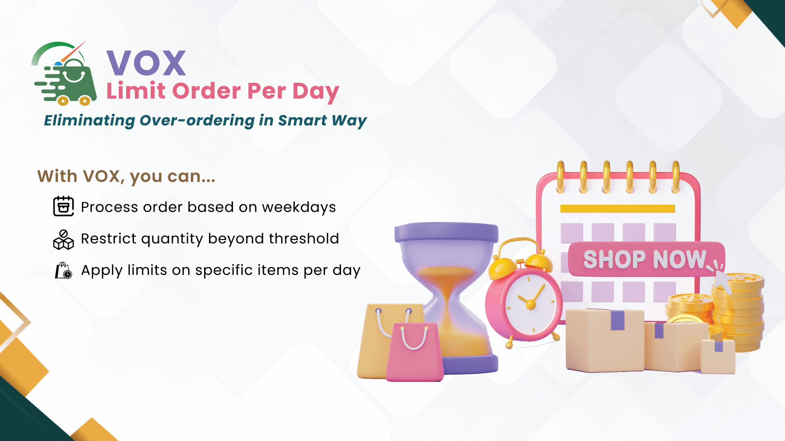 VOX每日限制订单Shopify应用