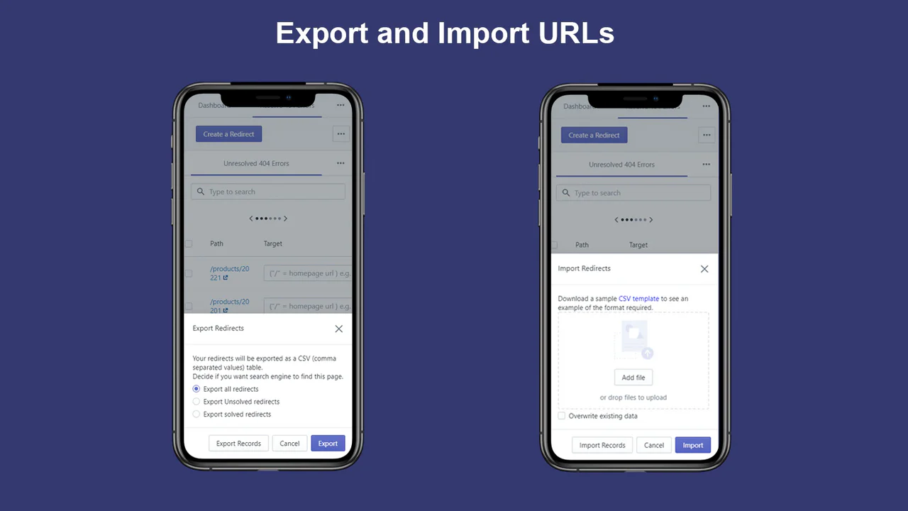 Exportation et importation_Gestionnaire de liens brisés