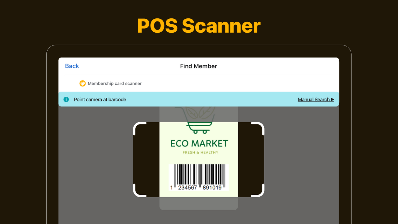 POS membership card scanner