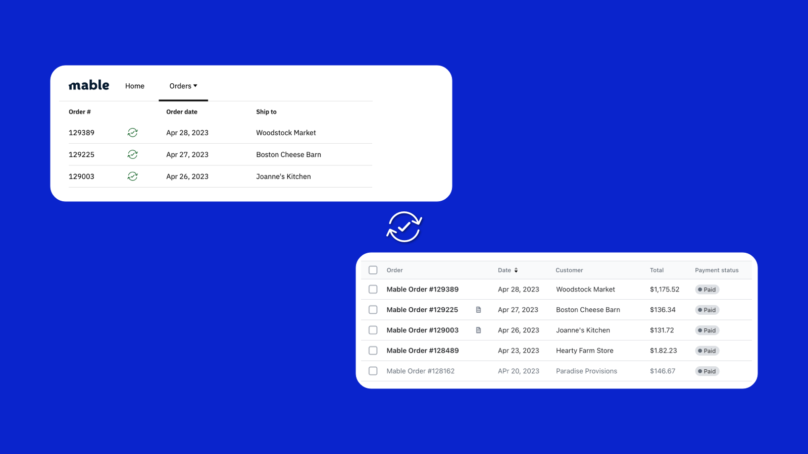 Process your Mable orders through Shopify