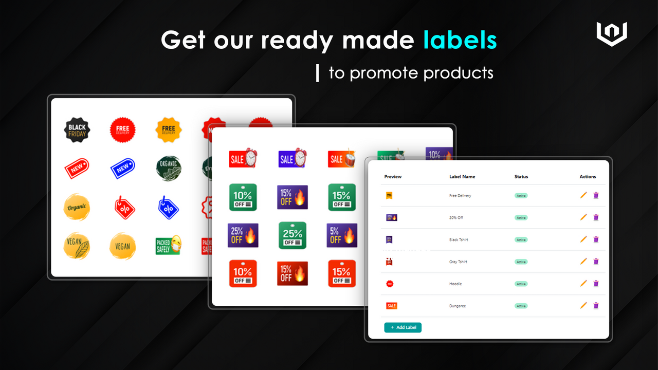get more than 100 ready-made labels